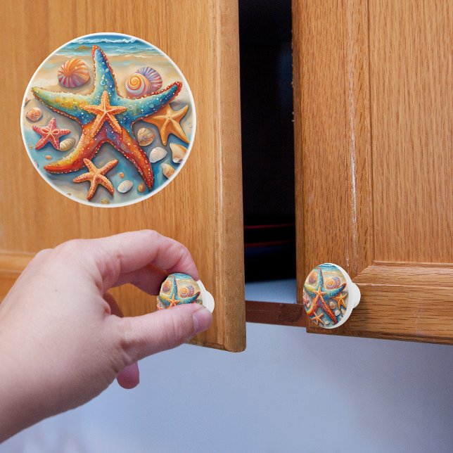Bright Starfish Ceramic Knob (Creator Uploaded)