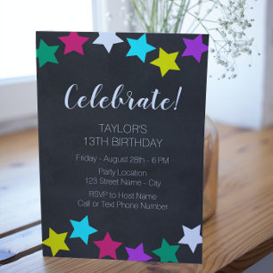 Bright Stars Birthday Invitation