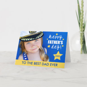 Bright Stars Father's Day Photo Greeting Card