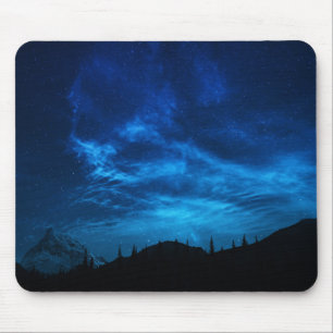 BRIGHT STARS IN A DARK AND BLUE SKY MOUSE PAD