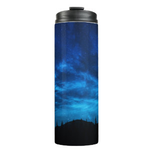 BRIGHT STARS IN A DARK AND BLUE SKY THERMAL TUMBLER
