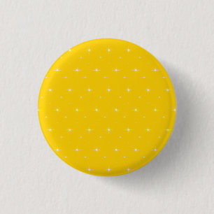Bright Stars On Canary Yellow Pattern. 3 Cm Round Badge
