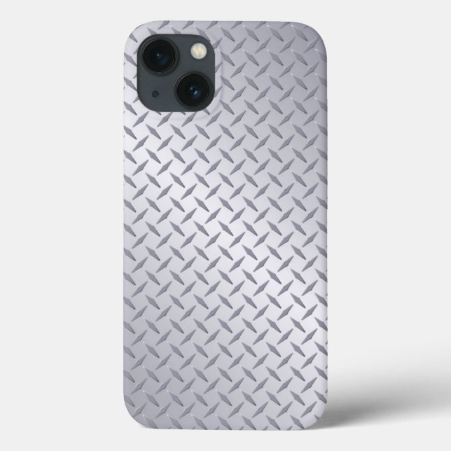 Bright Steel Diamond Plate Background Case-Mate iPhone Case (Back)