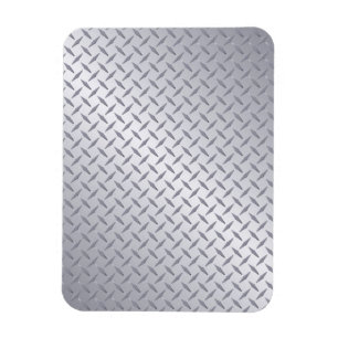 Bright Steel Diamond Plate Background Magnet