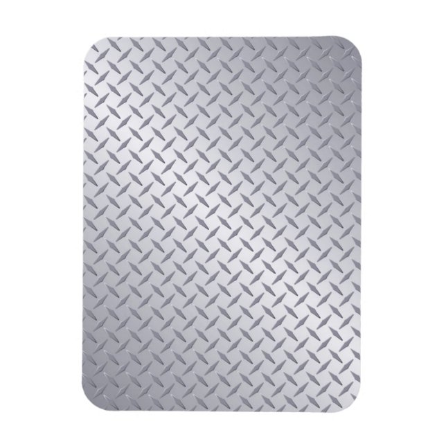 Bright Steel Diamond Plate Background Magnet (Vertical)