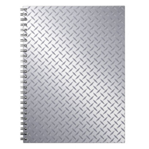 Bright Steel Diamond Plate Notebook