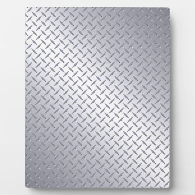 Bright Steel Diamond Plate Plaque (Front)