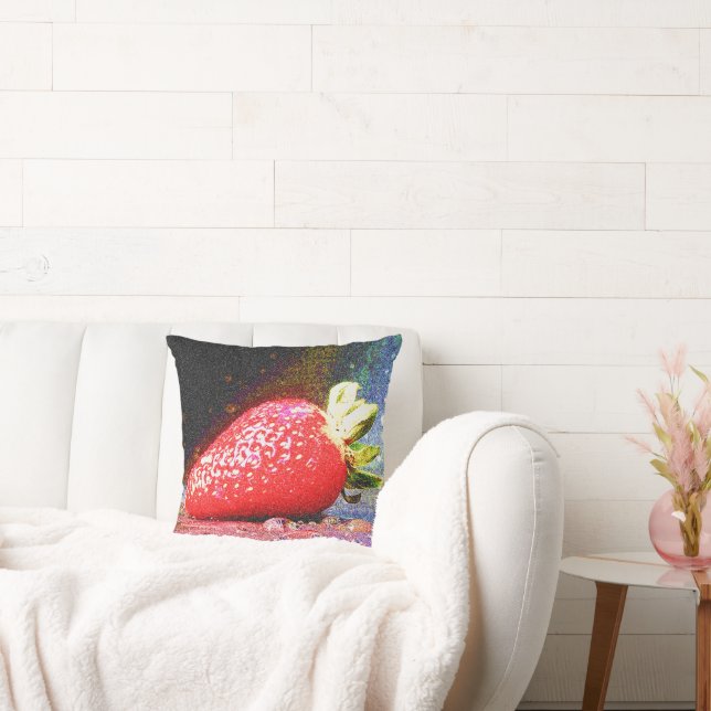 "Bright Strawberry" Cute Photo. Buy Now Cushion (Couch)