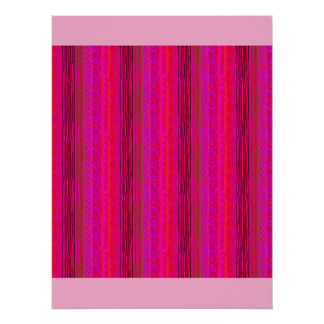 “BRIGHT STRIPES” poster in hot pink