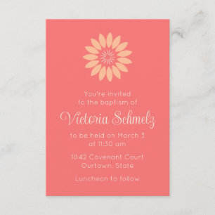 Bright Stylised Sunflower Feminine Baptism
