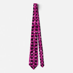 Bright Stylish Purple Glitter Pattern Tie