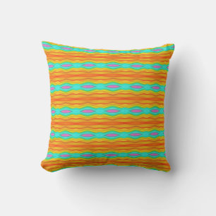 Bright Summer Coloured Abstract Cushion