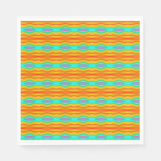 Bright Summer Coloured Abstract Napkin (Front)