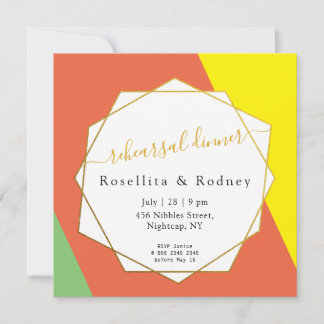 Bright Summer Digital Wedding Rehearsal Dinner Invitation