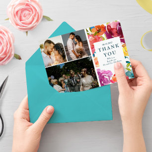 Bright Summer elegant Wedding "Thank you" Card