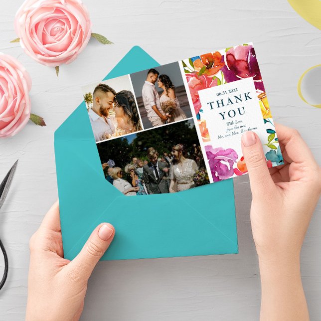 Bright Summer elegant  Wedding "Thank you" Card (Creator Uploaded)