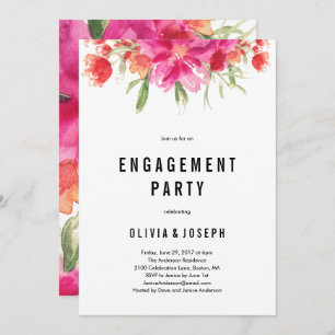 Bright Summer Engagement Party Invitation