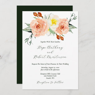 Bright Summer Flowers Wedding Invitation
