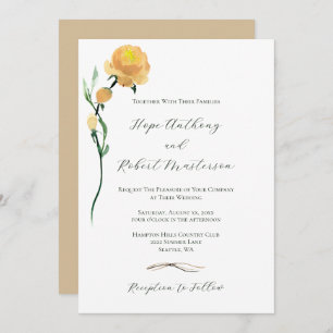 Bright Summer Flowers Wedding Invitation