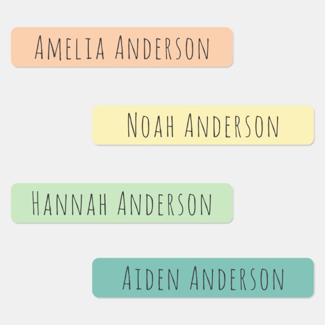 Bright Summer Happy Kids Waterproof Name Labels (Group)