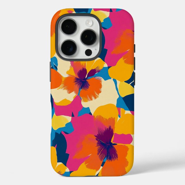 Bright Summer Modern Floral Pattern Case-Mate iPhone Case (Back)