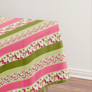 Bright summer pattern of stripes of multi-colored  tablecloth