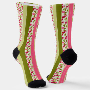Bright summer pattern of stripes of multi-coloured socks