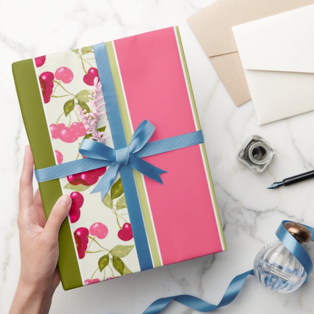 Bright summer pattern of stripes of multi-coloured wrapping paper (Gifting)