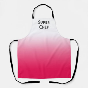 Bright summer red and white gradient ombre apron