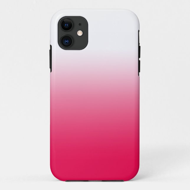 Bright summer red and white gradient ombre Case-Mate iPhone case (Back)