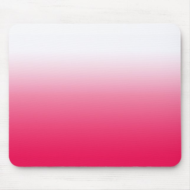 Bright summer red and white gradient ombre mouse pad (Front)
