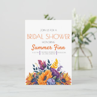 Bright Summer Sunflower Bridal Shower Invite