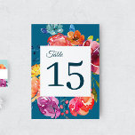 Bright Summer Wedding Pedestal Table Number Sign<br><div class="desc">Matching Table Number for the "Bright Summer" Wedding Collection. Text is fully customisable.</div>