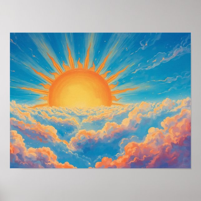 Bright Sun and Heavy Clouds Poster (Front)