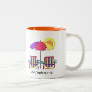 Bright Sun Umbrella Beach Chair Mug