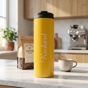 Bright Sun Yellow Personalized Name Tumbler