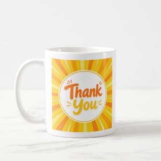 Bright Sunburst Thank You Coffee Mug