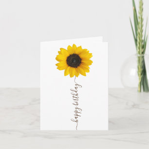 Bright Sunflower Birthday Greeting Card