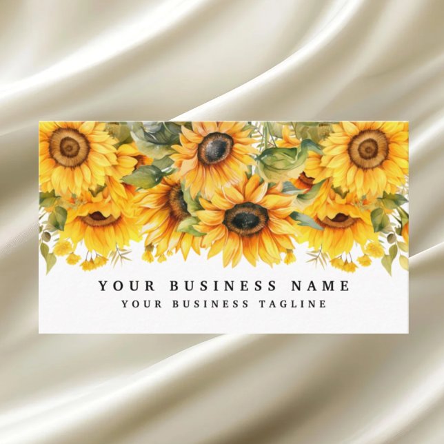 Bright Sunflower Flowers Floral  Business Card (Creator Uploaded)