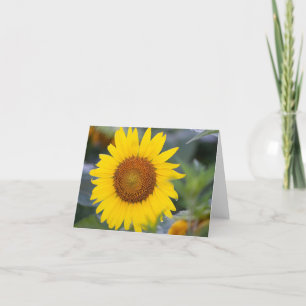 Bright Sunflower Folded Thank You Card