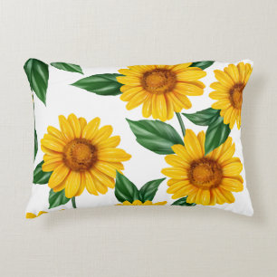 Bright Sunflower Garden - Fresh Floral Decor Decorative Cushion