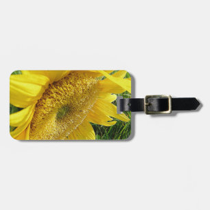 Bright sunflower luggage tag
