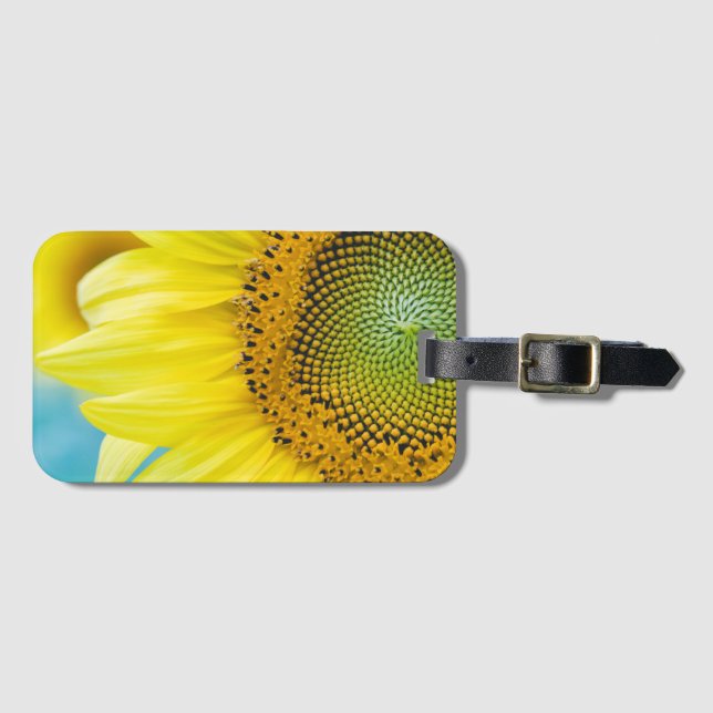 Bright Sunflower Luggage Tag (Front Horizontal)