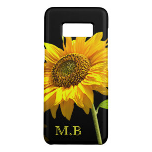 Bright Sunflower on Black Background Case-Mate Samsung Galaxy S8 Case