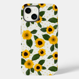 Bright sunflower pattern Case-Mate iPhone 14 case