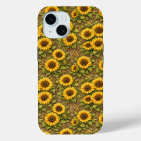 Bright Sunflower Seamless Repeat Pattern