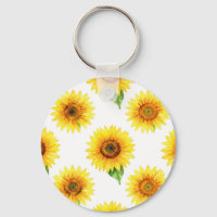 Bright Sunflower Watercolor Seamless Pattern