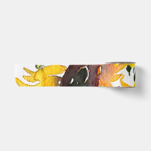 bright sunflower watercolour fabulous 50 satin ribbon