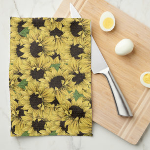 Bright Sunflowers Kitchen Towel