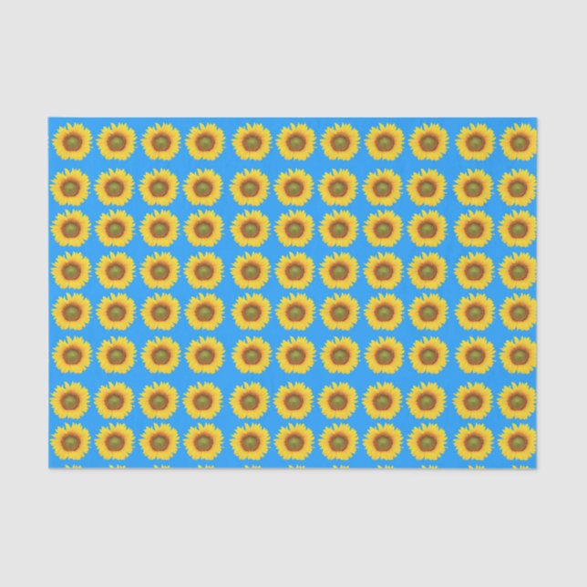 Bright Sunflowers Pattern Tissue Paper (Front)